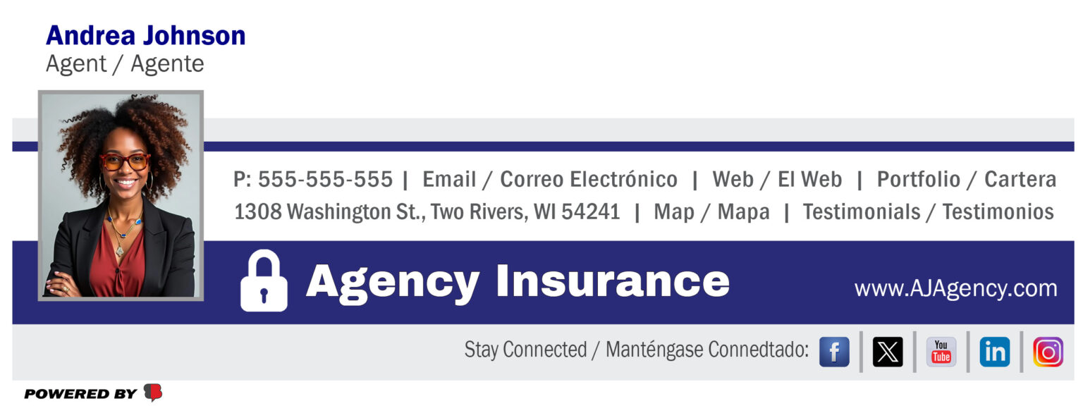 eBusinesscard layout sample