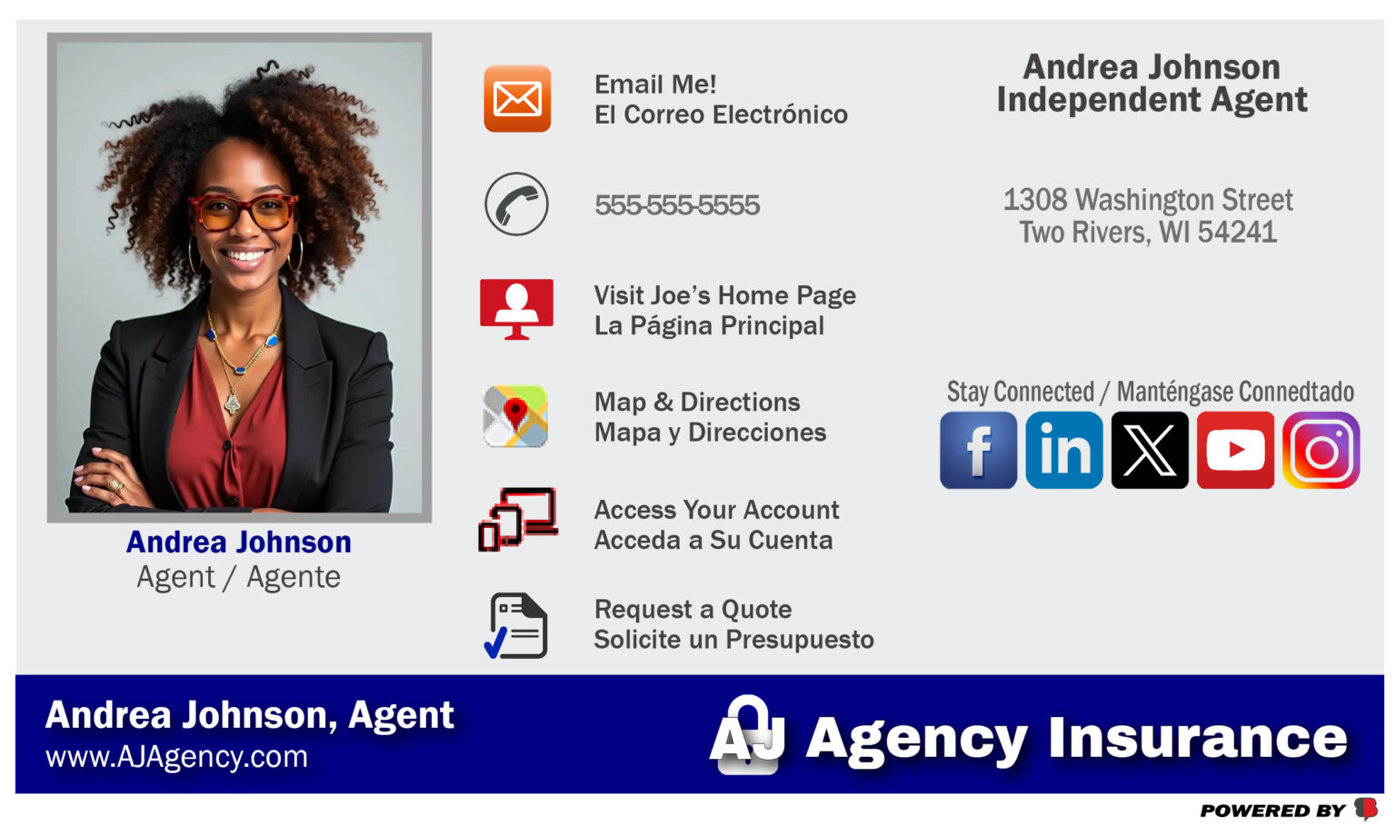 Bilingual ePostcard sample