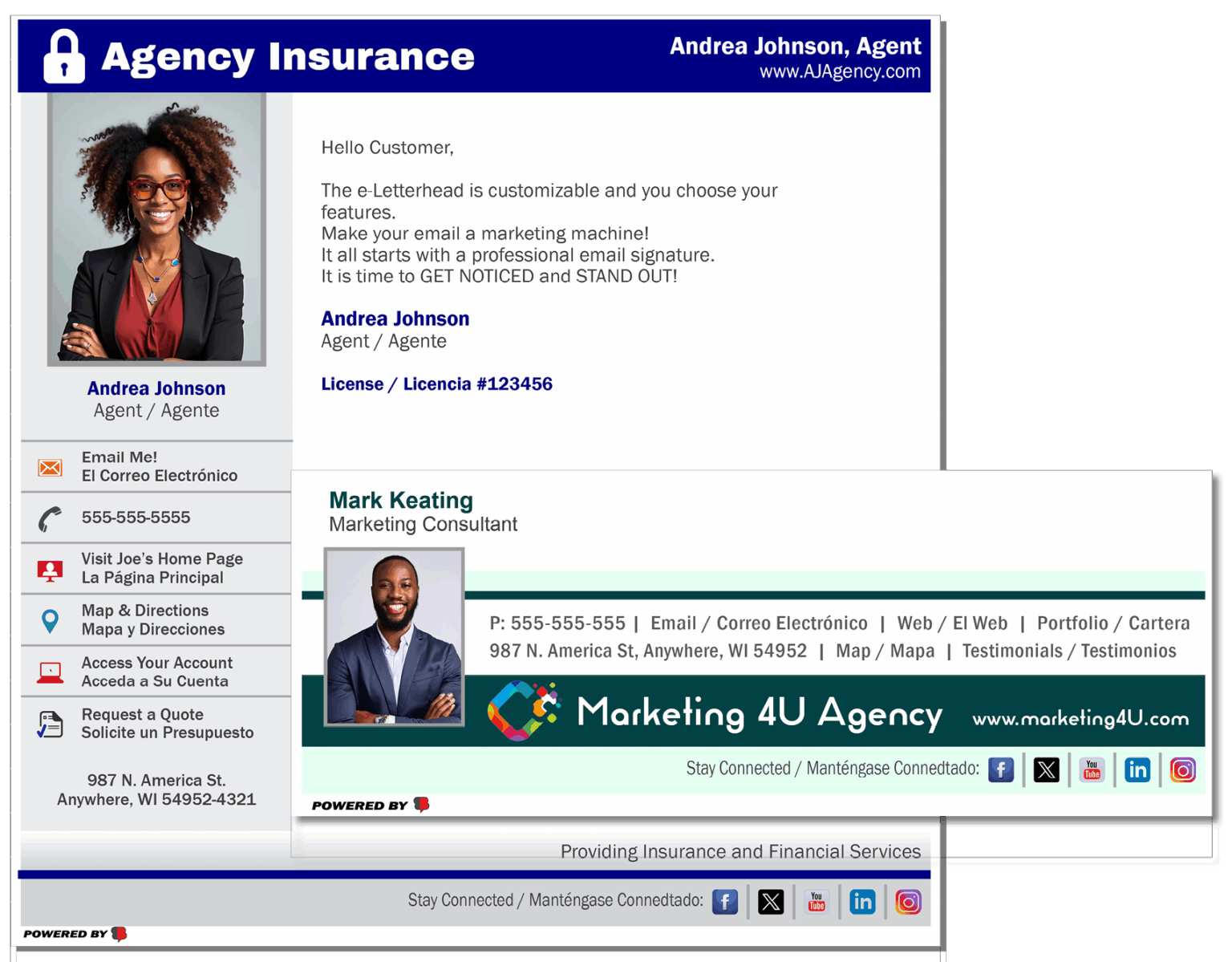 Bilingual email signature example